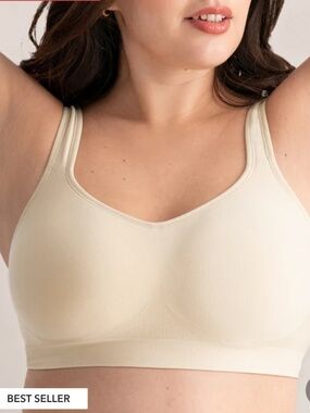 Shapermint Truekind® Enhanced Comfort Wireless Shaper Bra Sz XL Chai